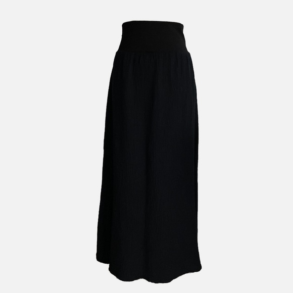 Bryn Walker Cotton Gauze Market Maxi Skirt
Black Pull-On Lightweight Coastal - Picture 3 of 8